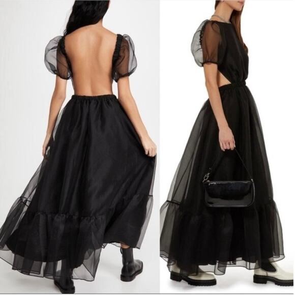 STAUD Penelope Maxi Dress In Black Small NWT - Picture 2 of 7